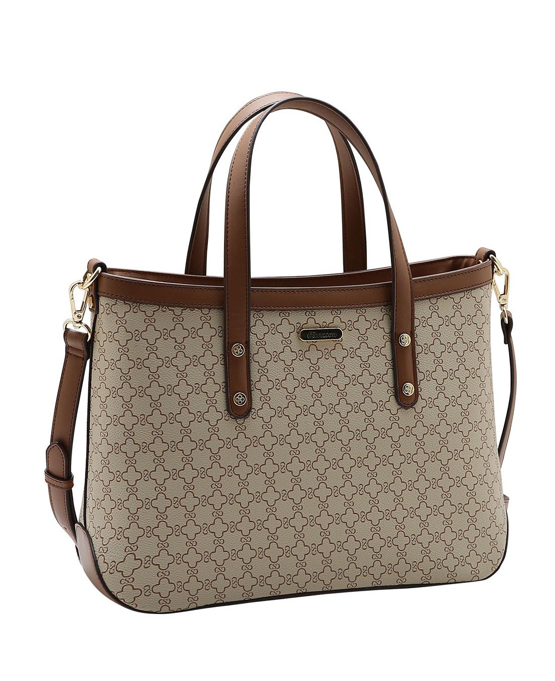 Bolsa Shopper Elemento Grafico - Alca de mao - Chenson 3485888 Bege