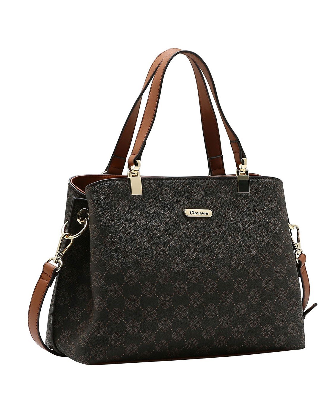 Bolsa Tote Classica - Elemento Grafico - Alca de Mao - Chenson 3485881 Cafe