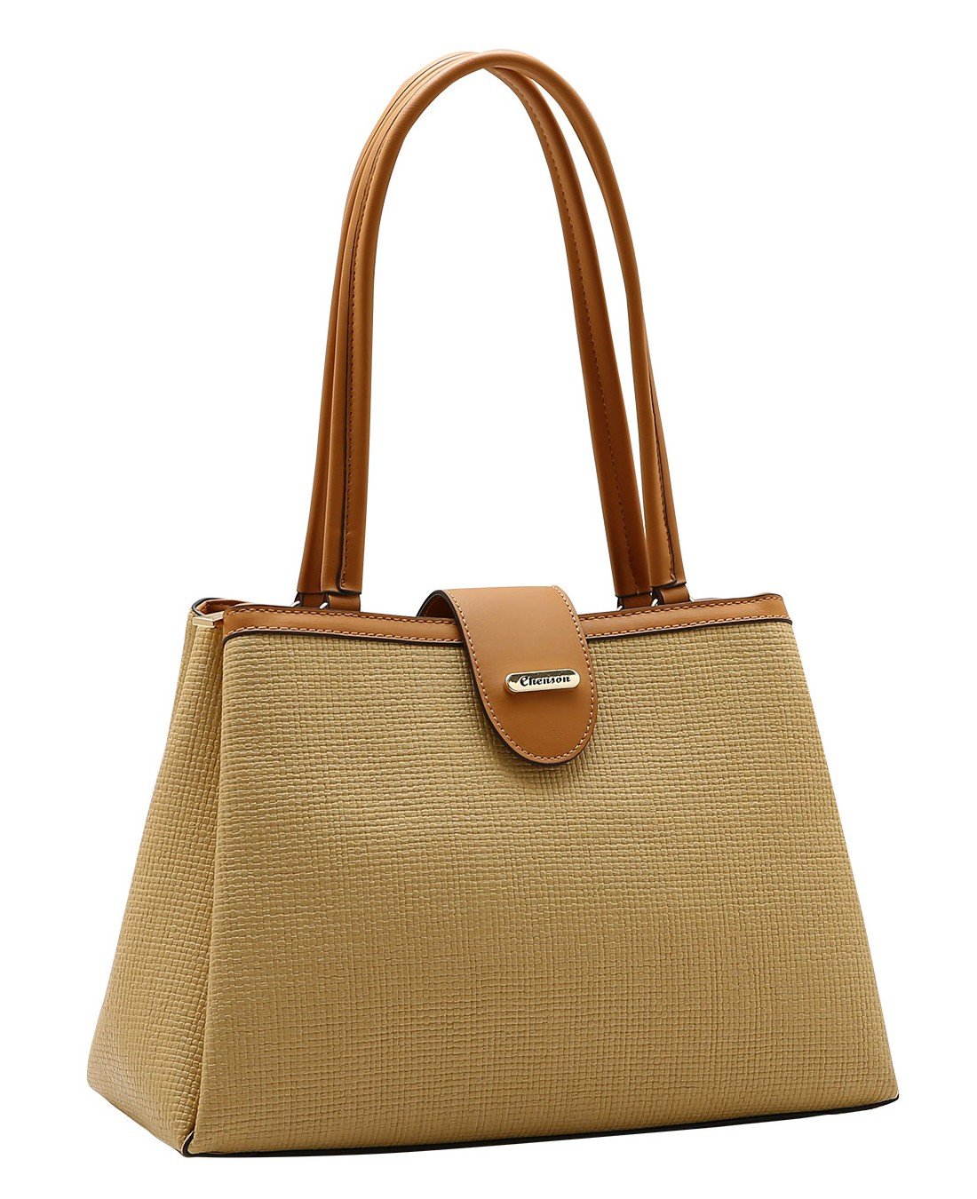 Bolsa Tote Classica Atemporal  - Alca de Ombro - Chenson 3485948 Bege
