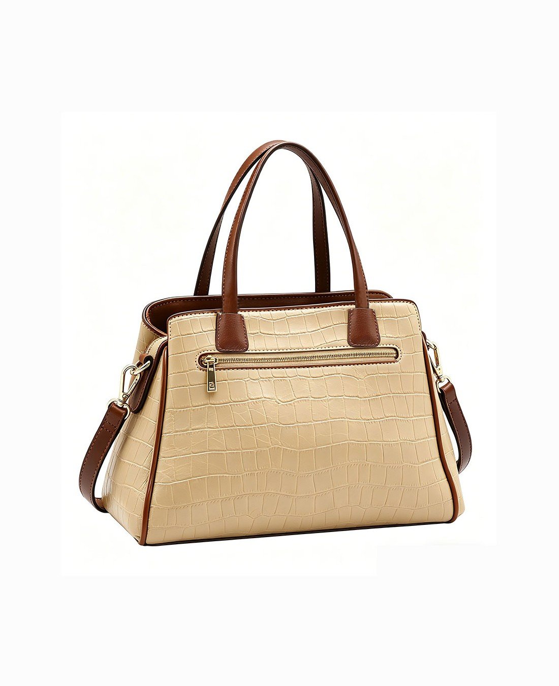 Bolsa Tote Classica Croco - Alca de mao - Chenson 3485958 Bege Bege 4