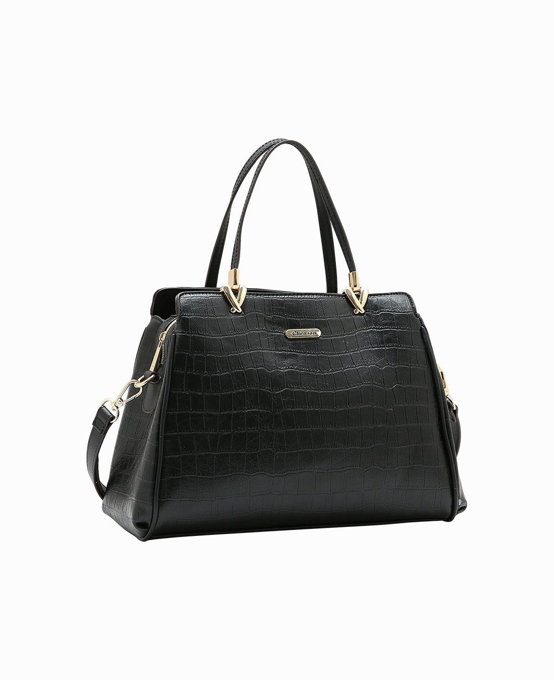 Bolsa Tote Classica Croco - Alca de mao - Chenson 3485958 Preto