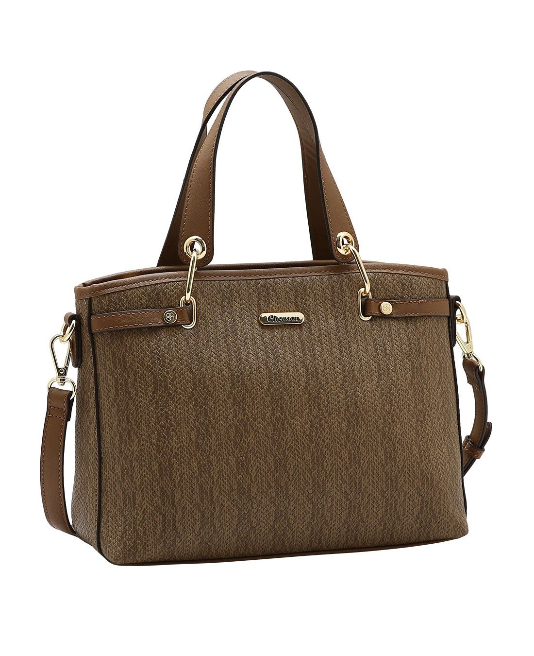 Bolsa Tote Estruturada - Texturas - Alca de Mao - Chenson 3485973 Natural Marrom 1