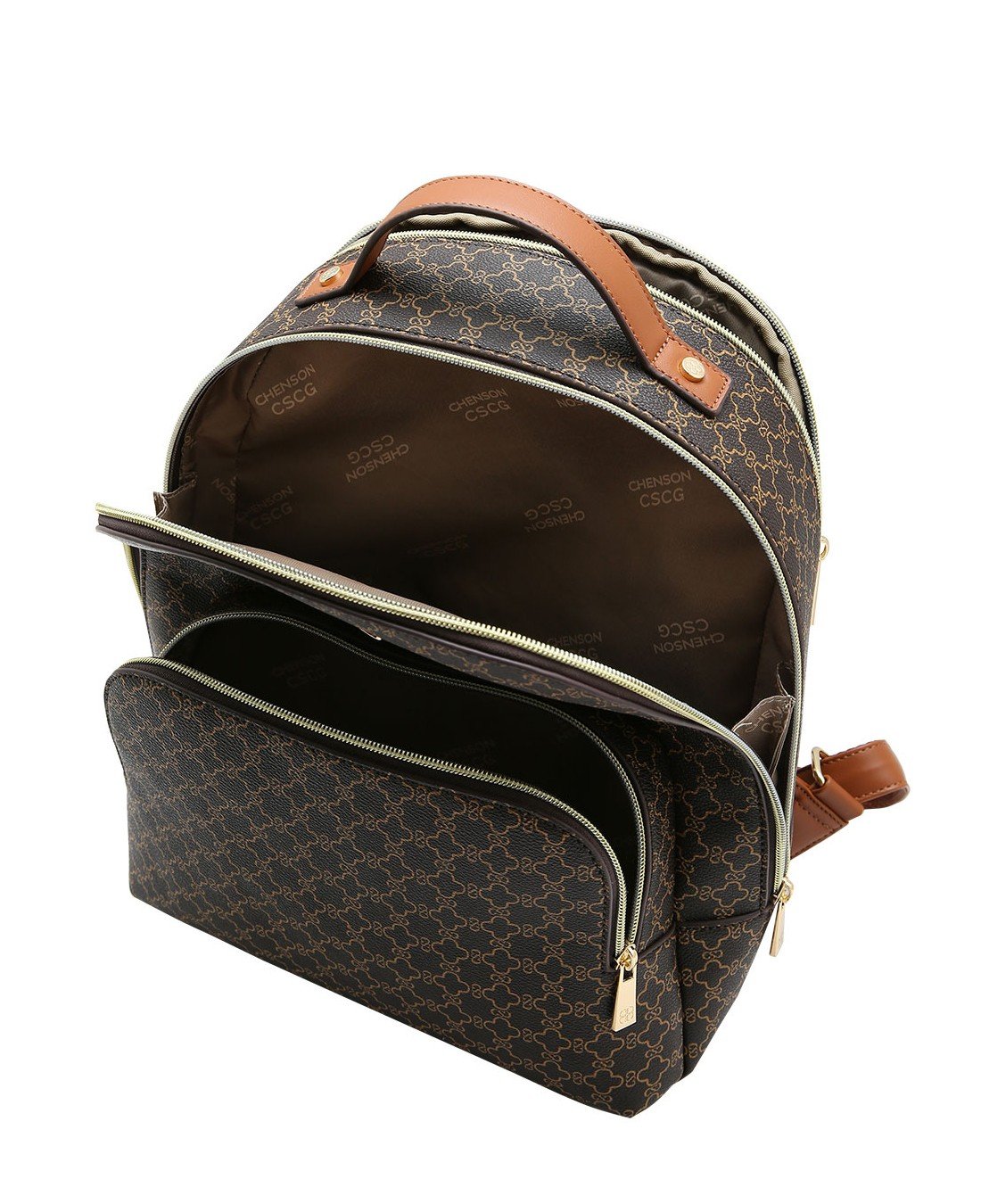 Mochila Feminina Elemento Grafico - Chenson 8485606 Cafe Marrom 3
