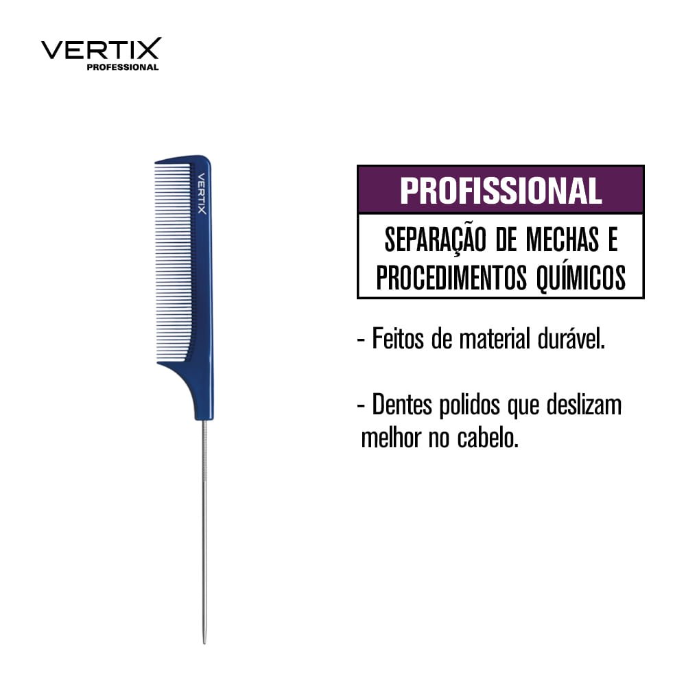 Pente Blue Pro Cabo Metal Vertix ÚNICO 4