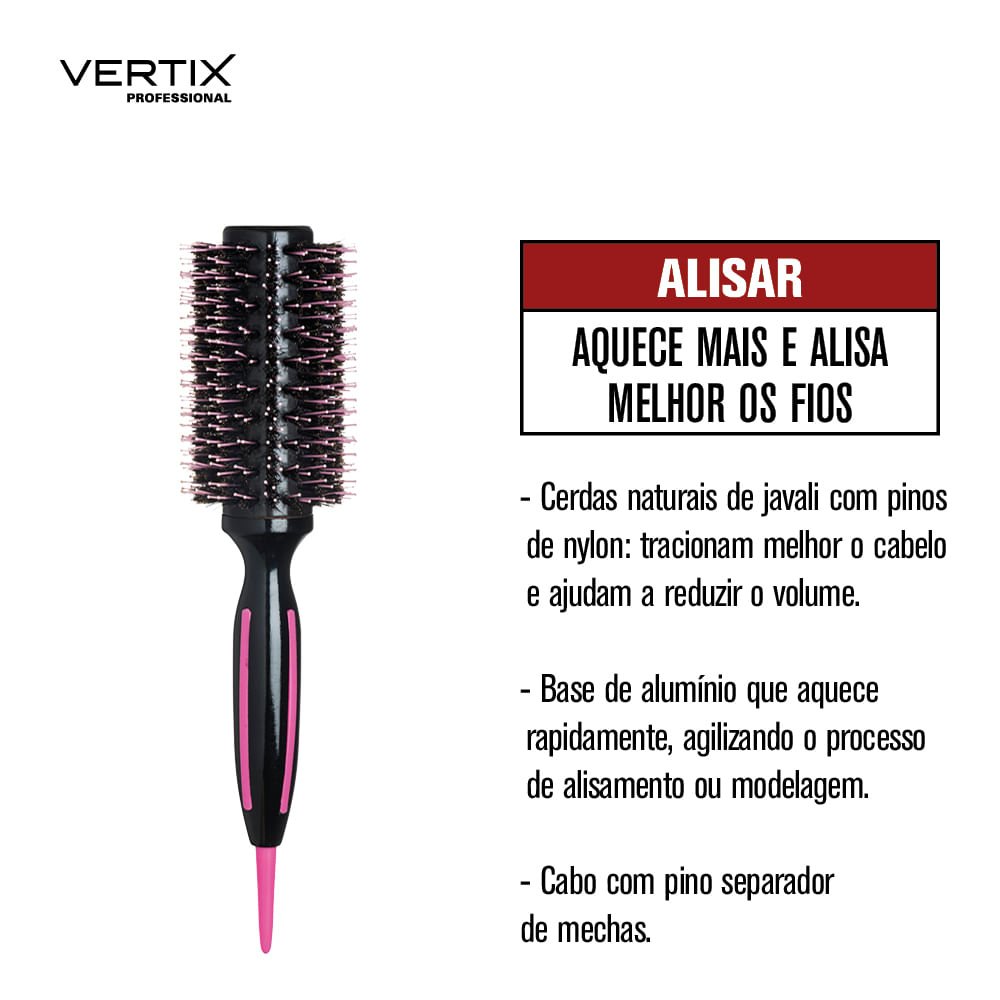 Escova Pink Pro Porcupine 33 Vertix ÚNICO 4