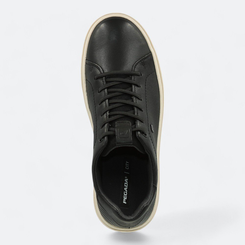 Sapatênis Pegada em Couro Masculino 11150106 Preto 3