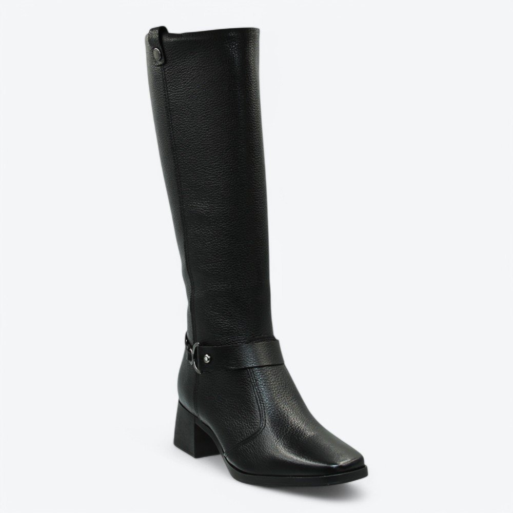 Bota Pegada em Couro Feminina 28236104 Preto 2