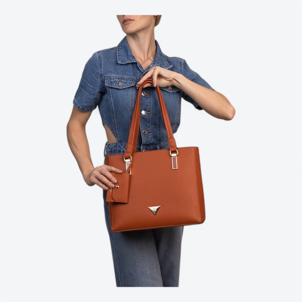 Bolsa Rafitthy Casual Feminina 2815195B Conhaque 2