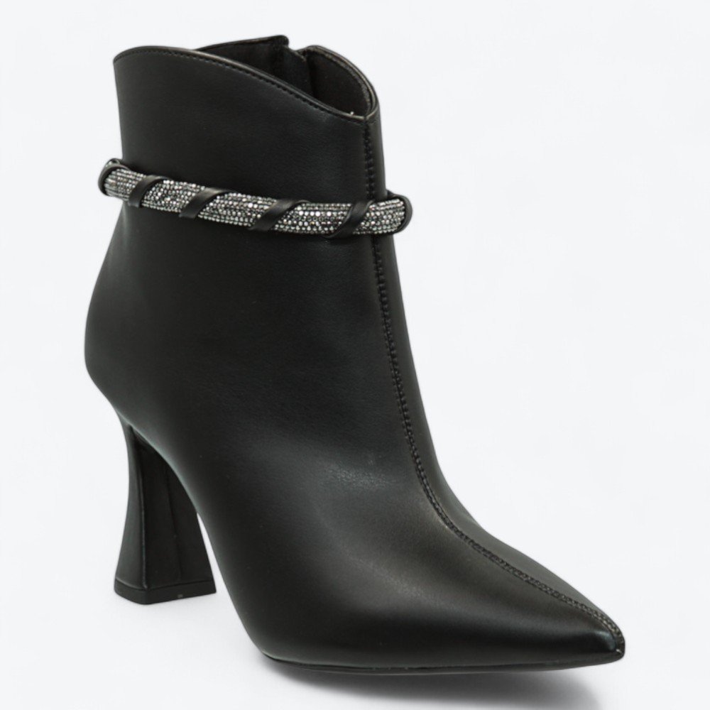 Bota Mariotta Salto Alto Flare Feminina 1969003-01 Preto 2