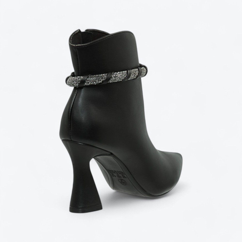 Bota Mariotta Salto Alto Flare Feminina 1969003-01 Preto 5