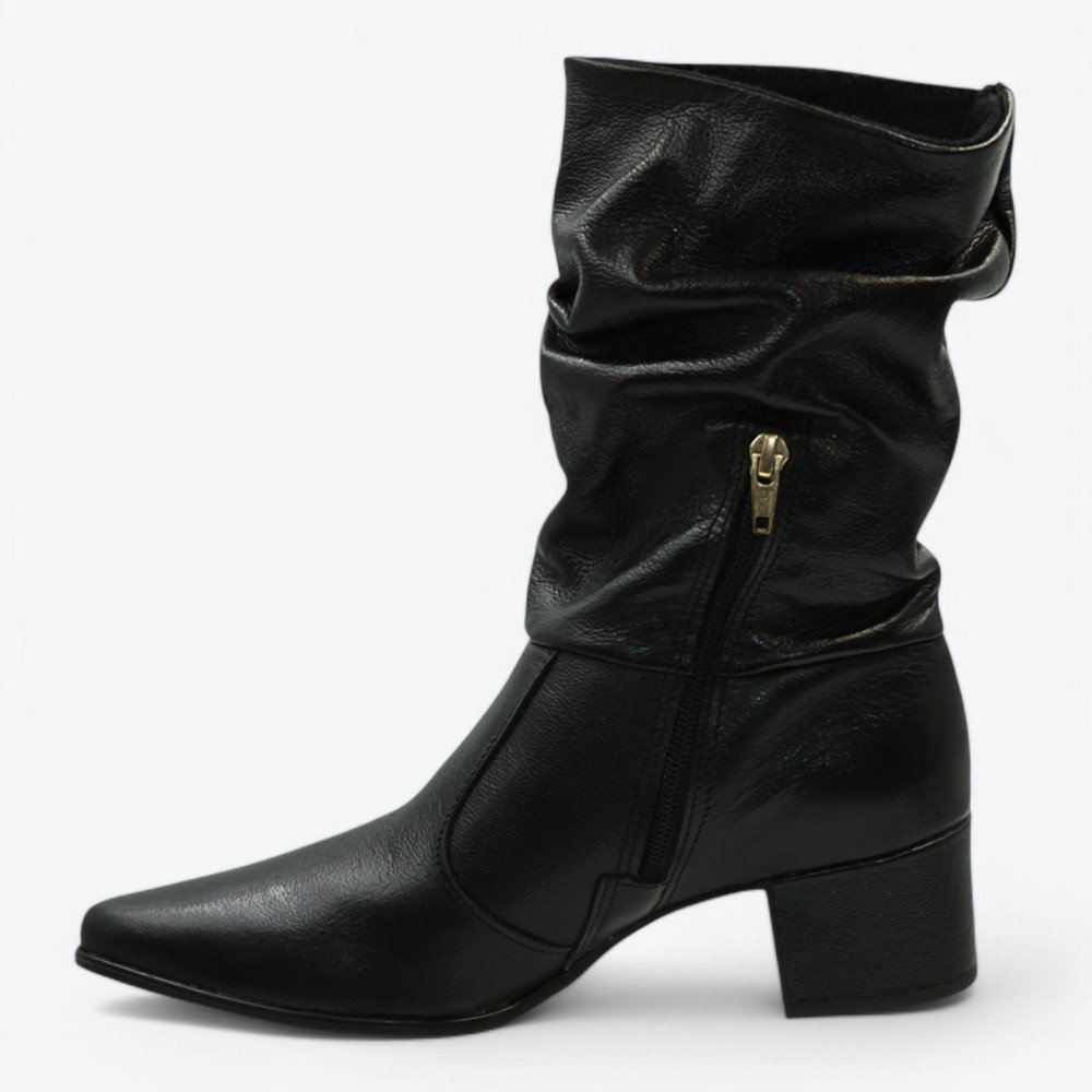 Bota Pegada em Couro Feminina 28090102 Preto 4