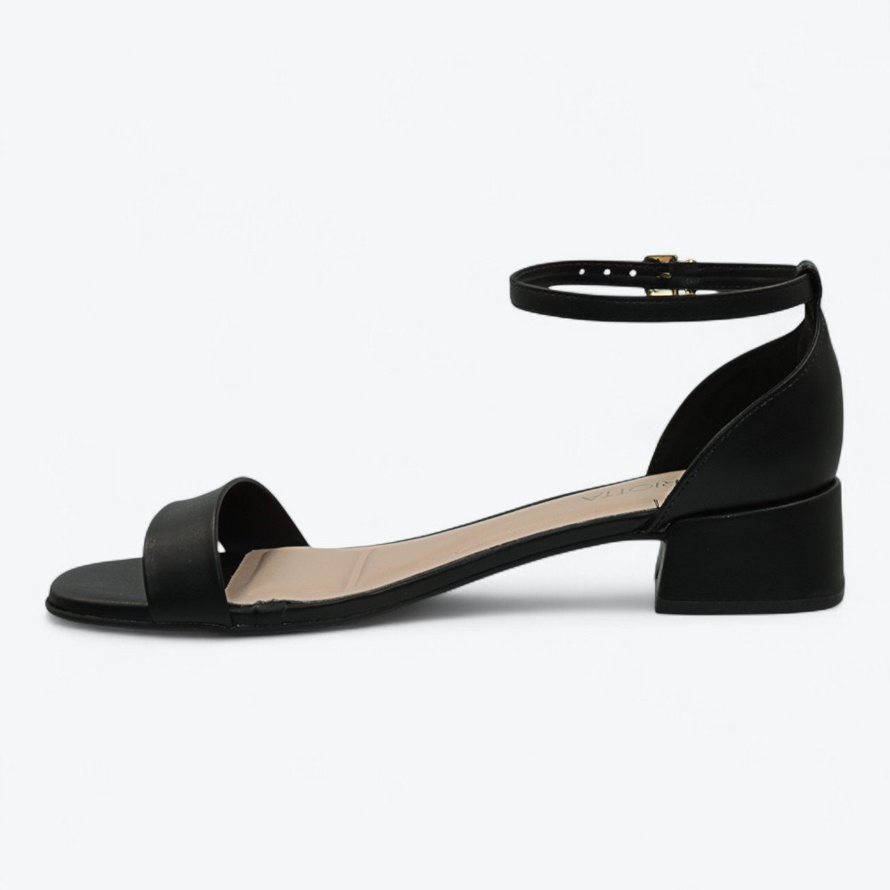 Sandália Mariotta Salto Baixo Feminina 2062612-01 Preto 4