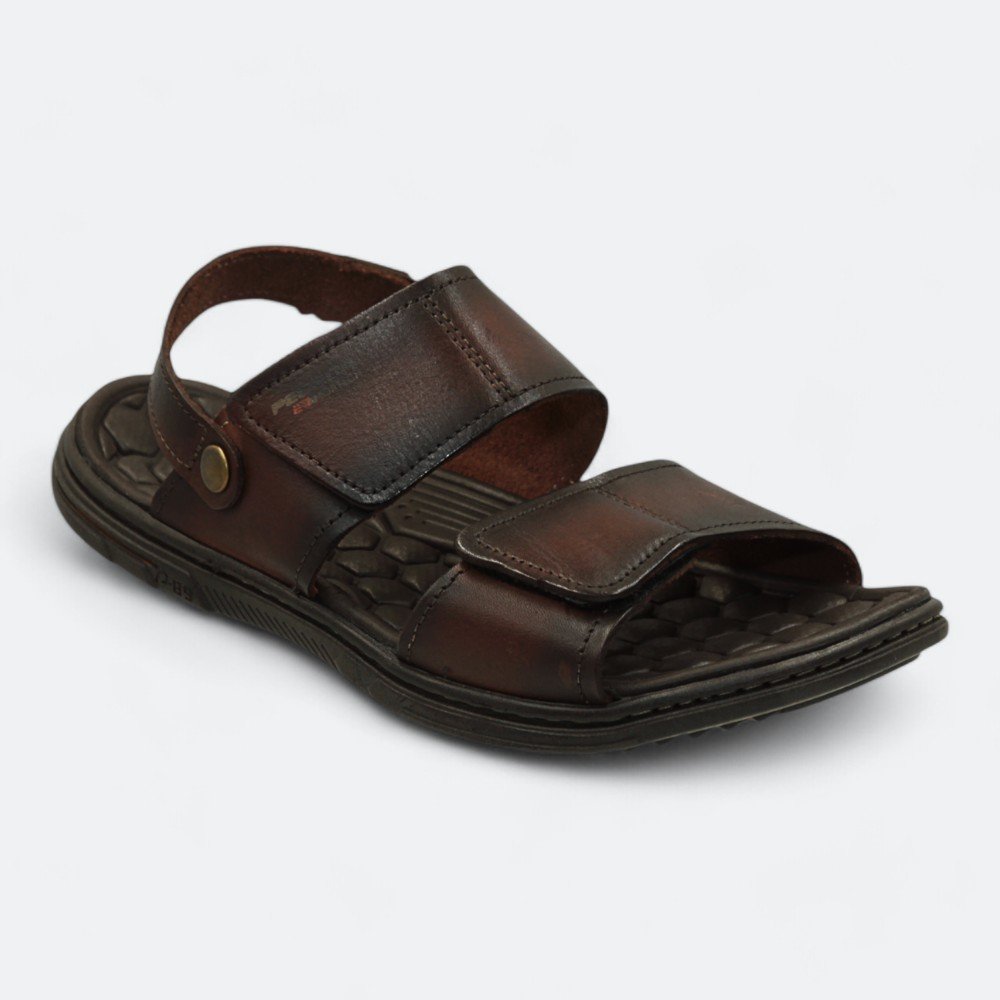 Sandália Pegada em Couro Masculina 13330301 Marrom Escuro 2