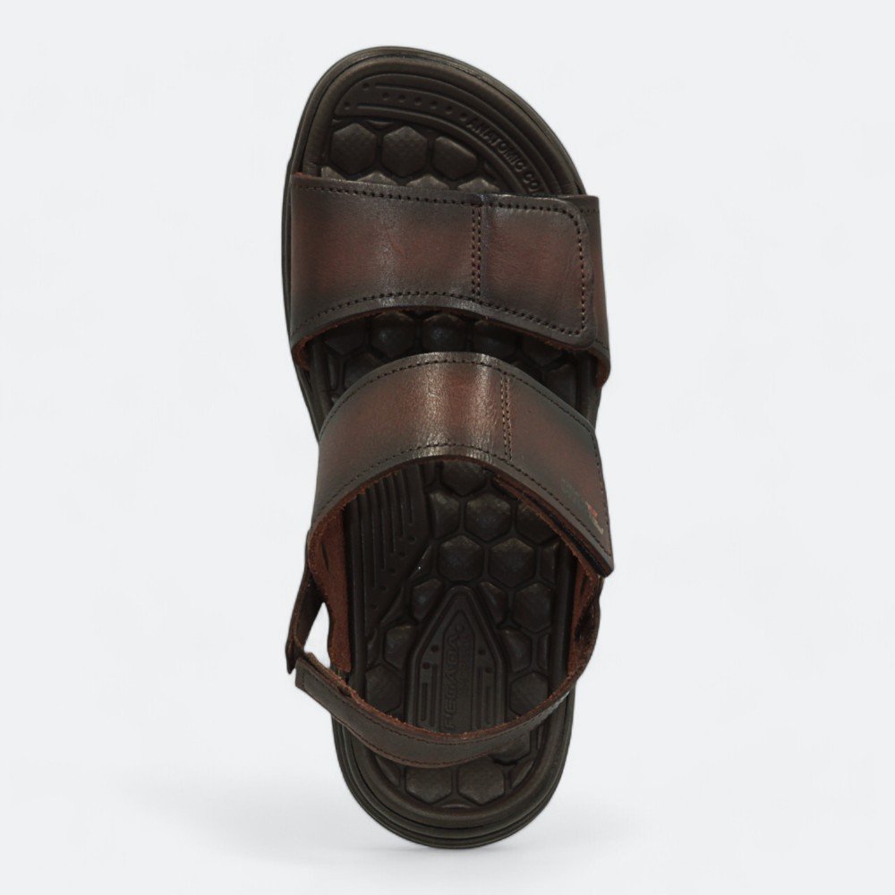 Sandália Pegada em Couro Masculina 13330301 Marrom Escuro 3