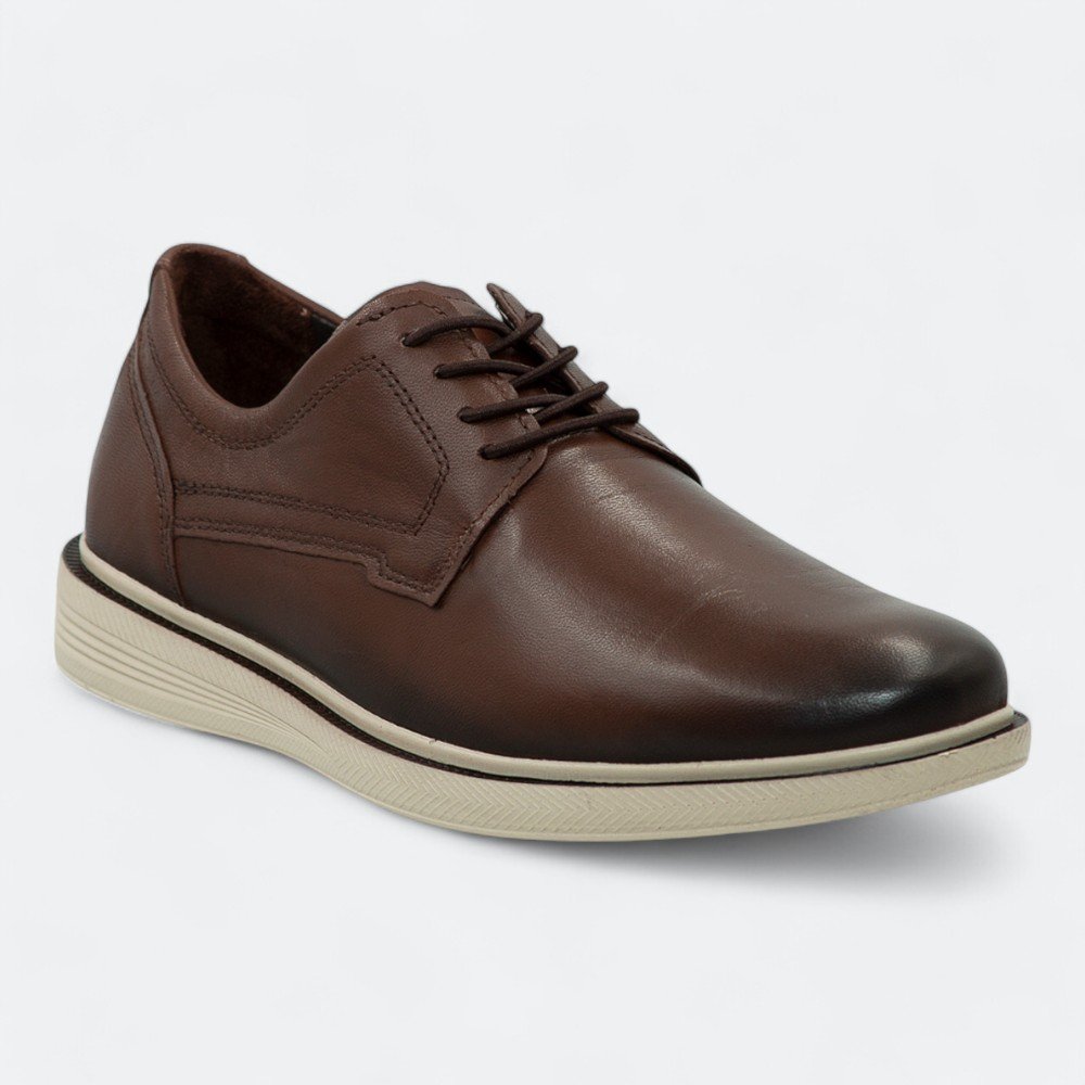Sapato Pegada Social em Couro Masculino 12610104 Marrom 2