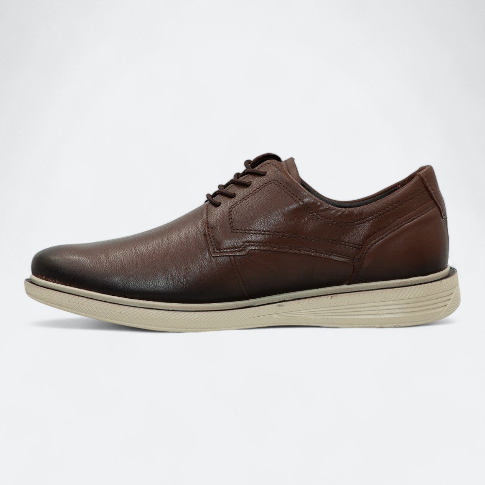 Sapato Pegada Social em Couro Masculino 12610104 Marrom 4