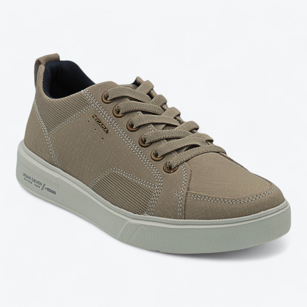 Tênis Pegada Casual em Couro Masculino 11190208 Bege 2