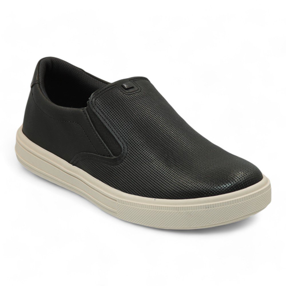 Sapatênis Pegada Slip On em Couro Masculino 11150405 Preto 2