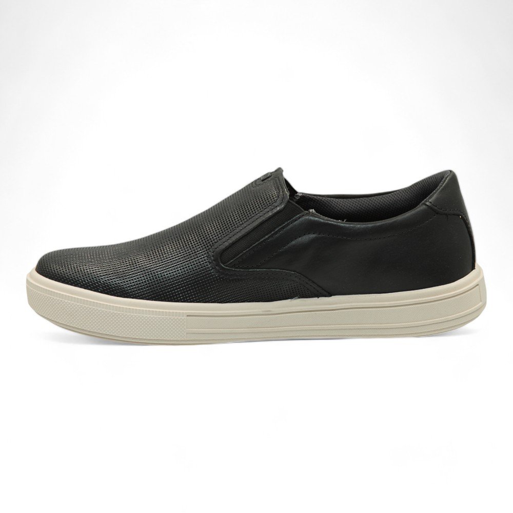 Sapatênis Pegada Slip On em Couro Masculino 11150405 Preto 4