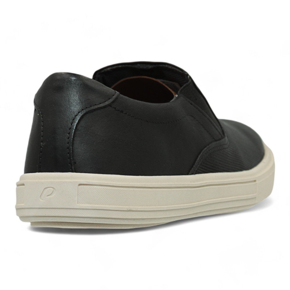 Sapatênis Pegada Slip On em Couro Masculino 11150405 Preto 5