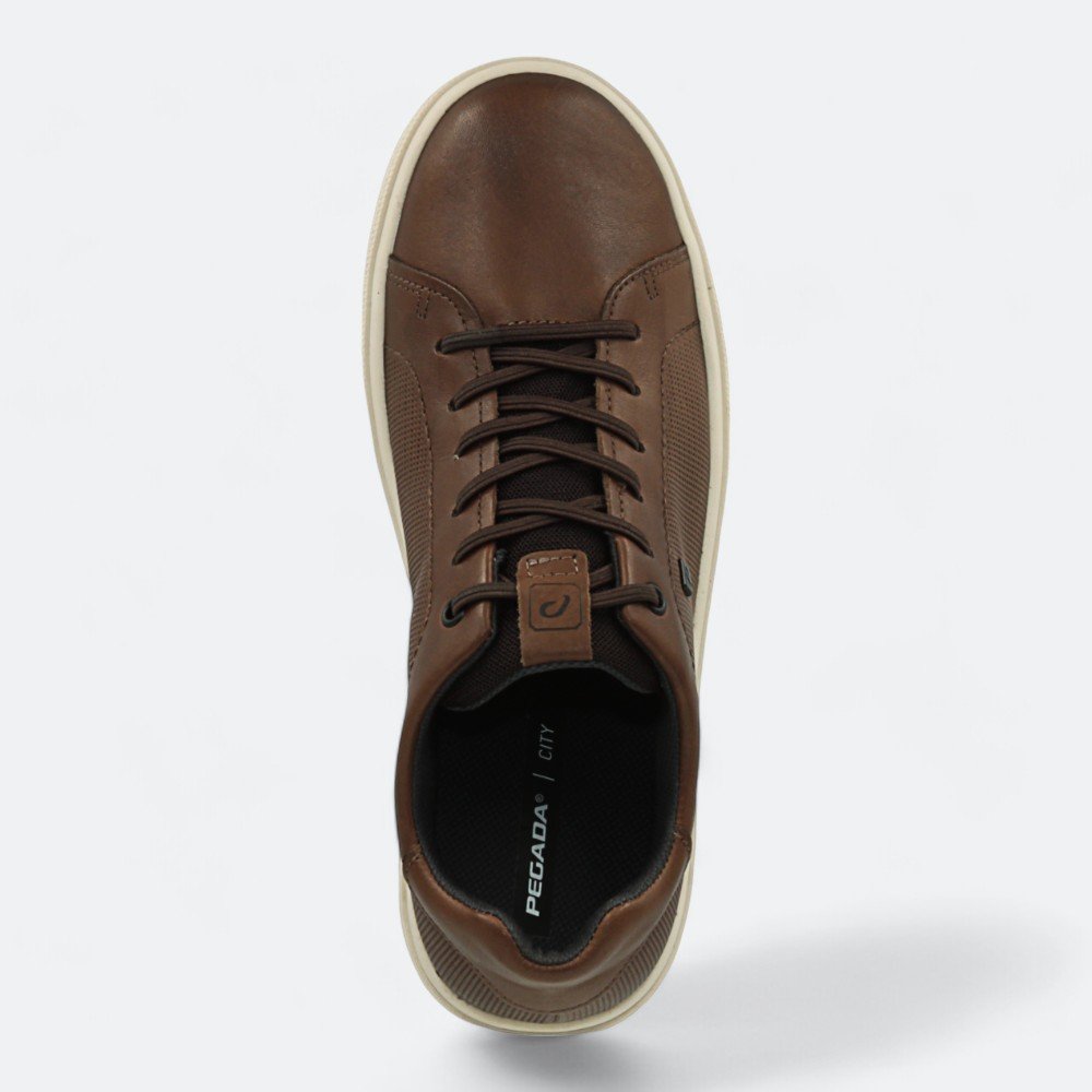 Sapatênis Pegada em Couro Masculino 11150103 Marrom 3