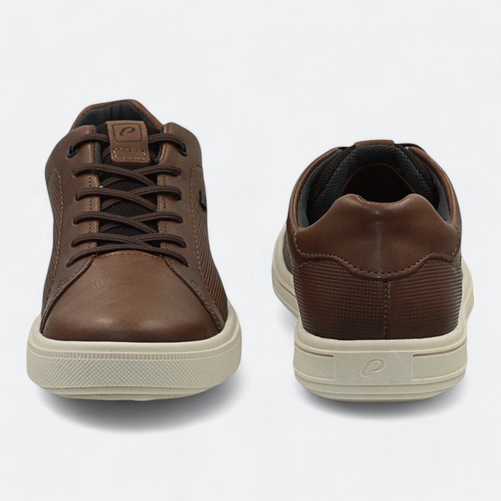 Sapatênis Pegada em Couro Masculino 11150103 Marrom 5