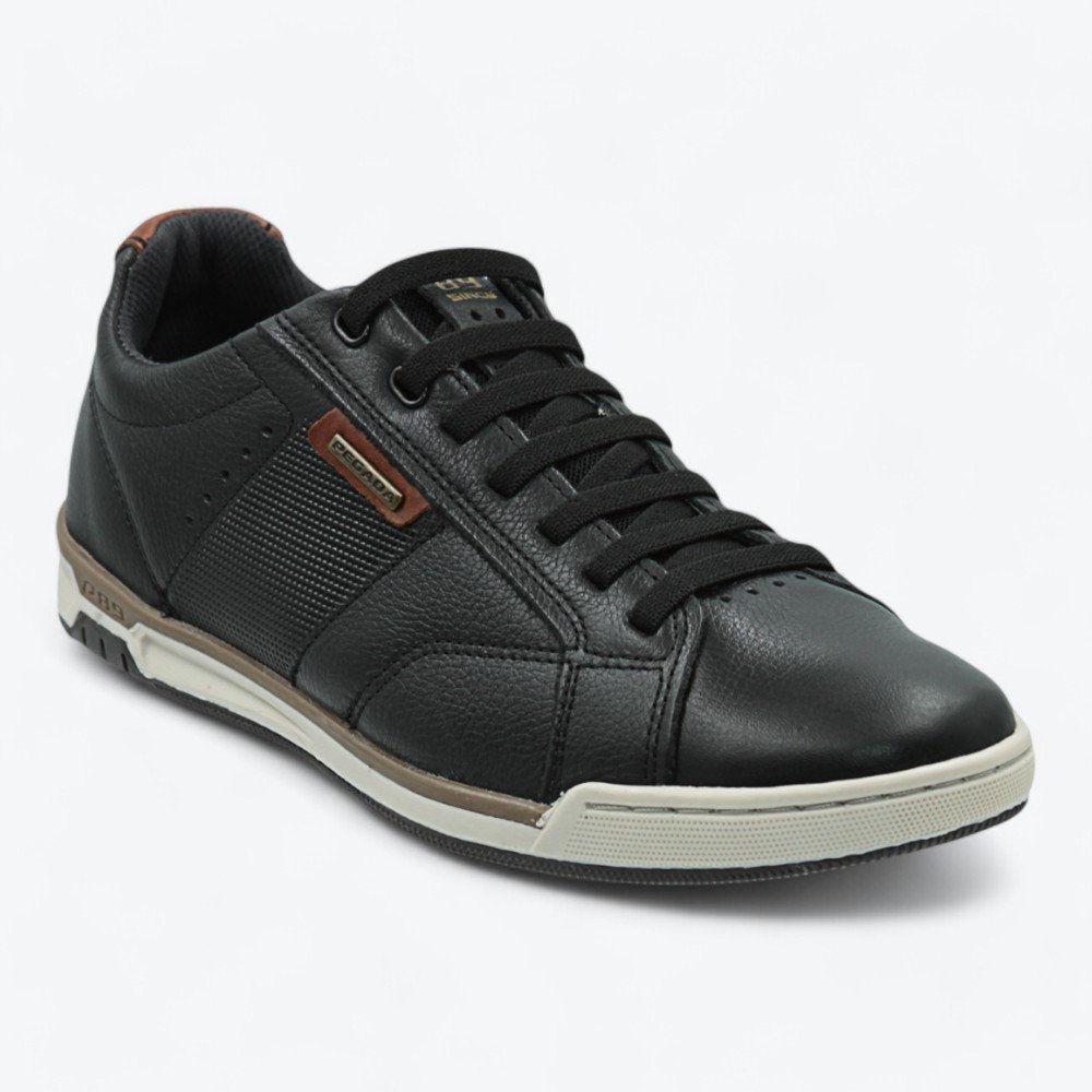 Sapatênis Pegada em Couro Masculino 11950403 Preto 2
