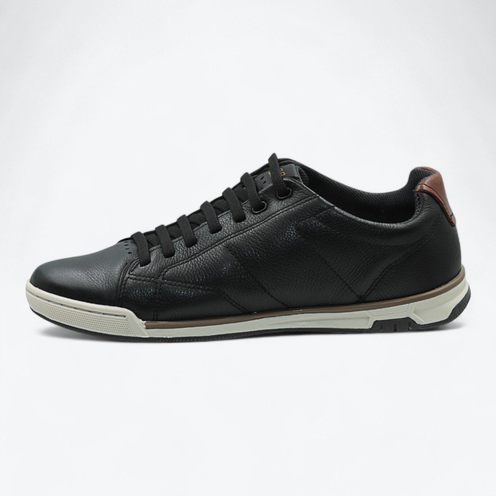 Sapatênis Pegada em Couro Masculino 11950403 Preto 4