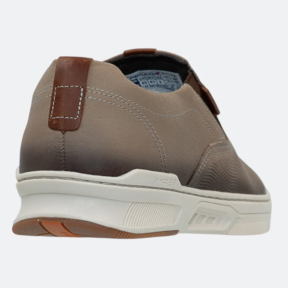 Sapatênis Pegada Slip On em Couro Masculino 11060308 Bege 5