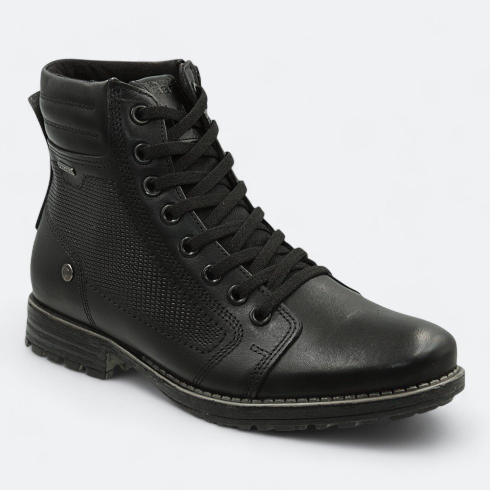 Bota Pegada em Couro Masculina 18074802 Preto 2