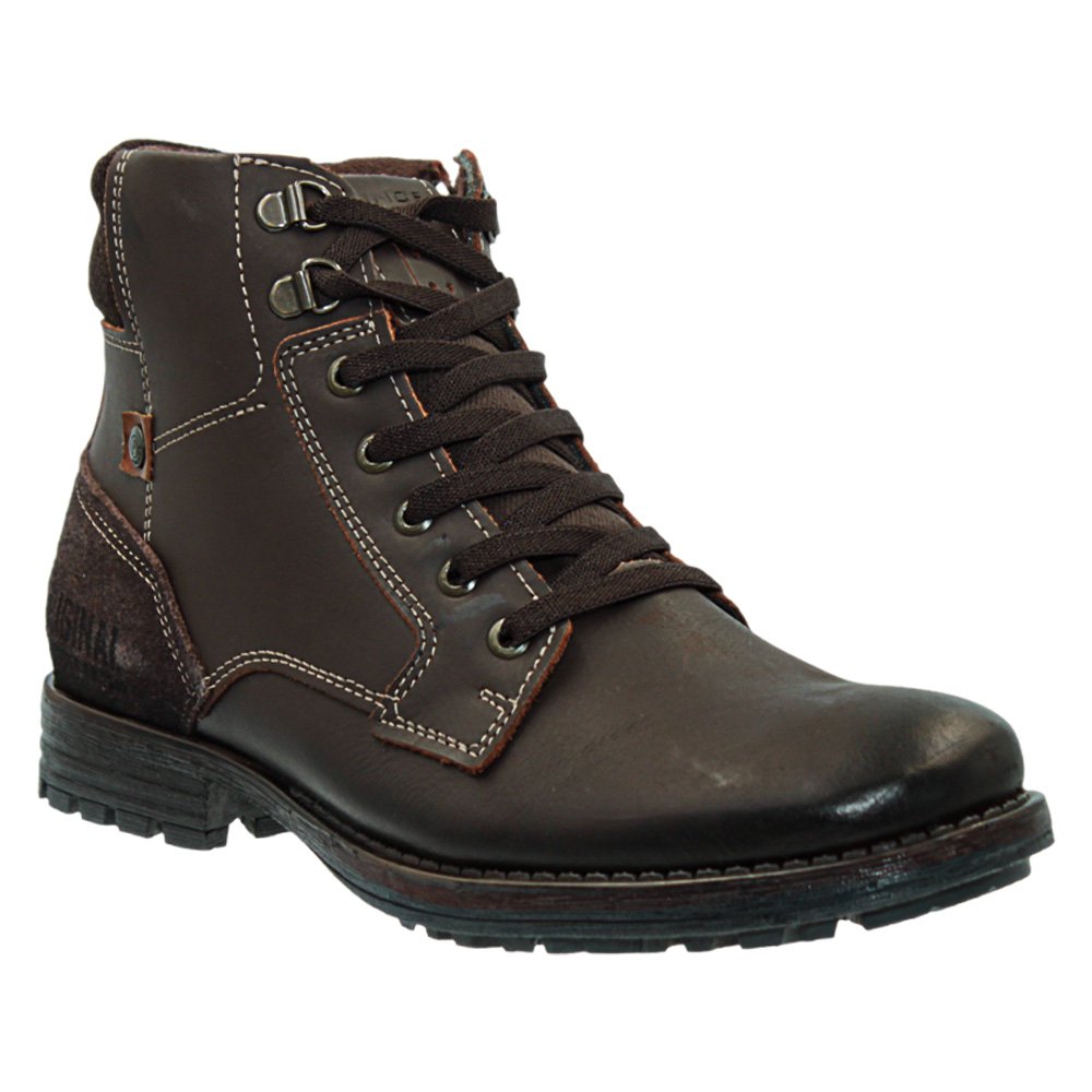 Bota Pegada em Couro Masculina 18074703 Marrom Escuro 2