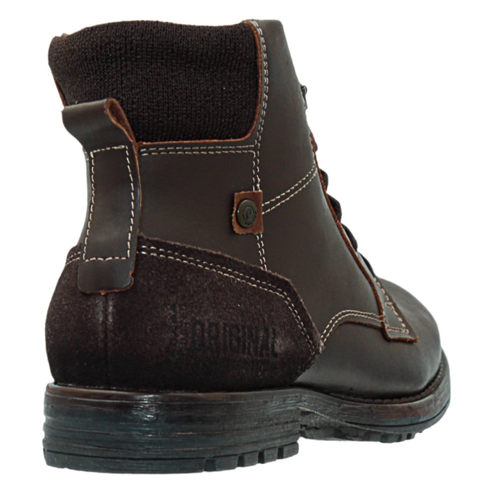 Bota Pegada em Couro Masculina 18074703 Marrom Escuro 5