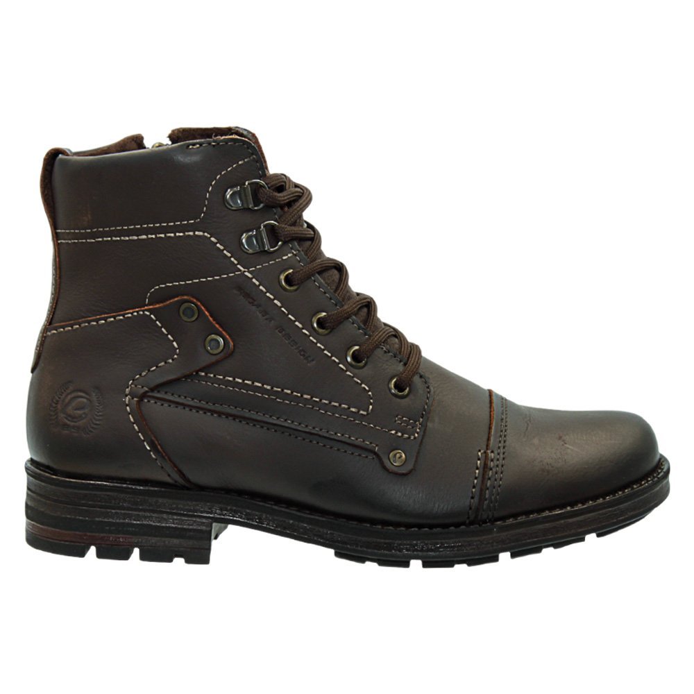 Bota Pegada em Couro Masculina 18130803 Marrom Escuro 1