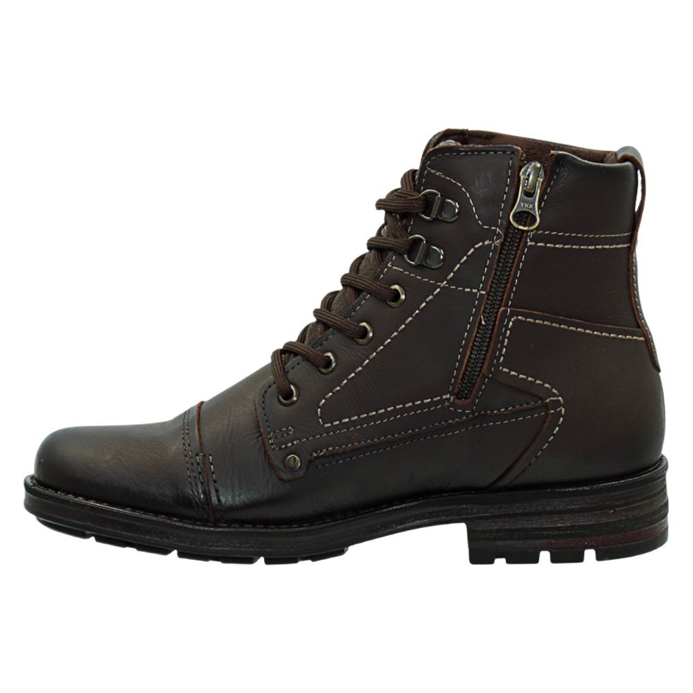 Bota Pegada em Couro Masculina 18130803 Marrom Escuro 4