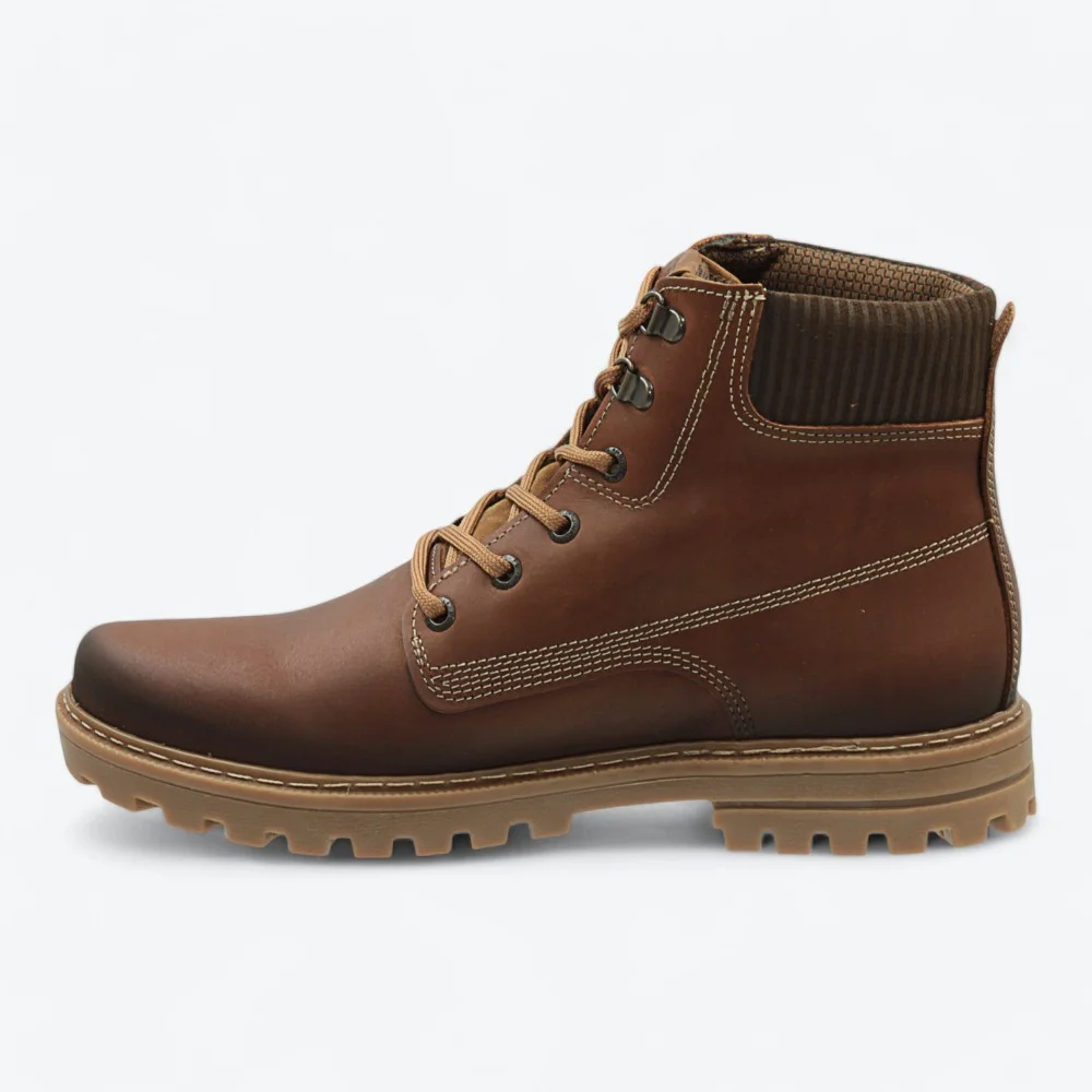 Bota Pegada em Couro Masculina 18150201 Marrom 4