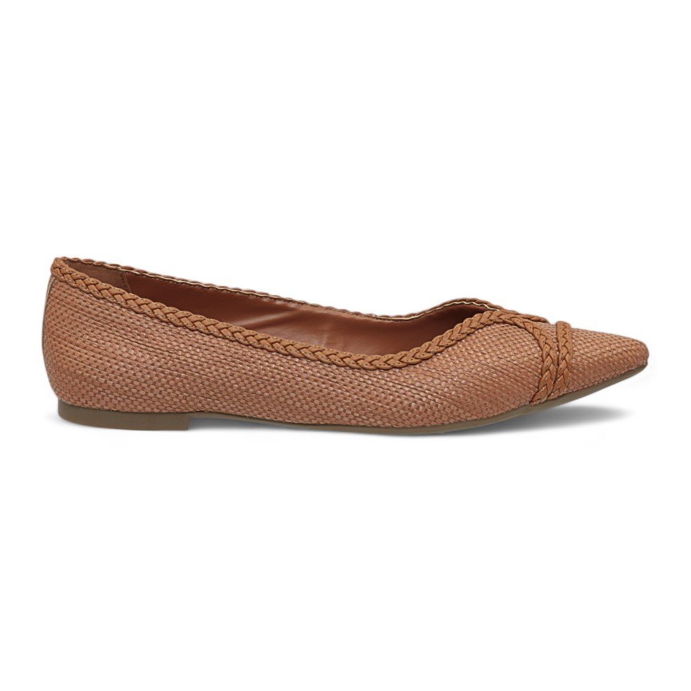 Sapatilha Adora Bico Fino Feminina 1687007-01 Marrom 1