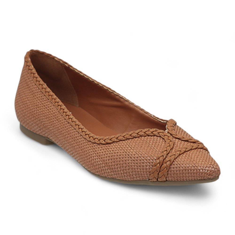 Sapatilha Adora Bico Fino Feminina 1687007-01 Marrom 2