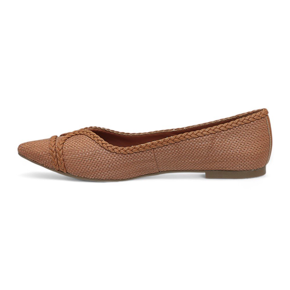 Sapatilha Adora Bico Fino Feminina 1687007-01 Marrom 4