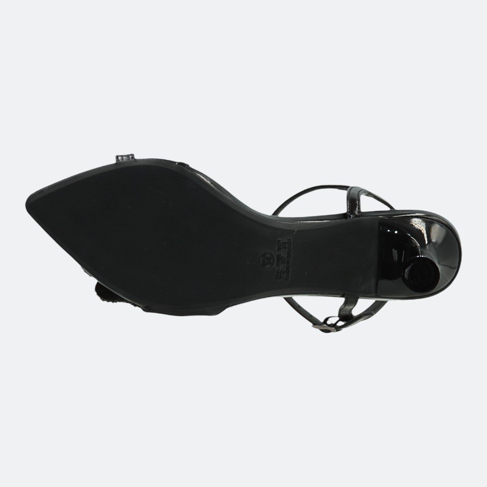 Sandália Adora Flor Salto Fino Feminina 1577107-01 Preto 6