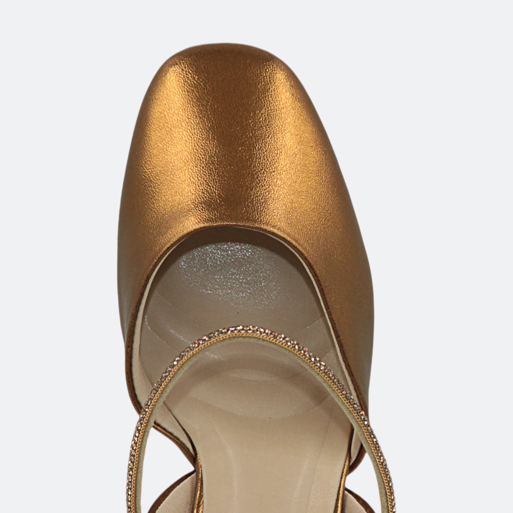 Sapato Ramarim Salto Médio Feminino 2417233-01 Bronze 3