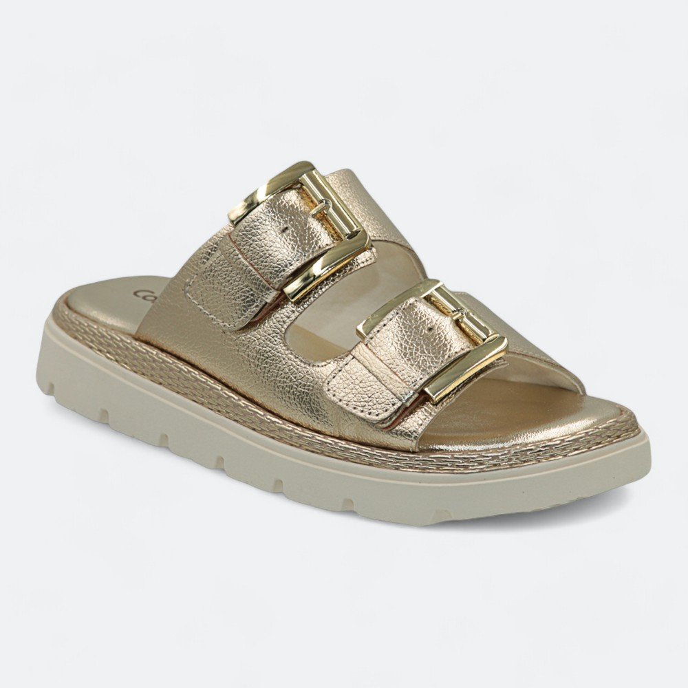 Chinelo Comfortflex Flatform Feminino 2446402-01 Dourado 4