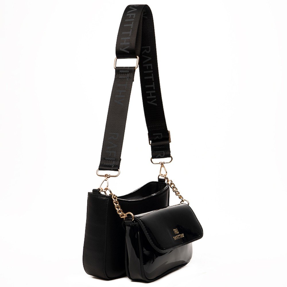 Bolsa Rafitthy Casual 2x1 Feminina 2824317A Preto 1