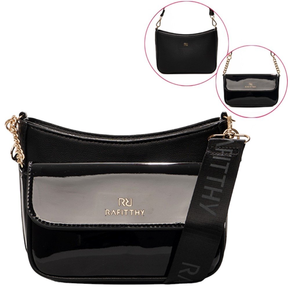 Bolsa Rafitthy Casual 2x1 Feminina 2824317A Preto 2