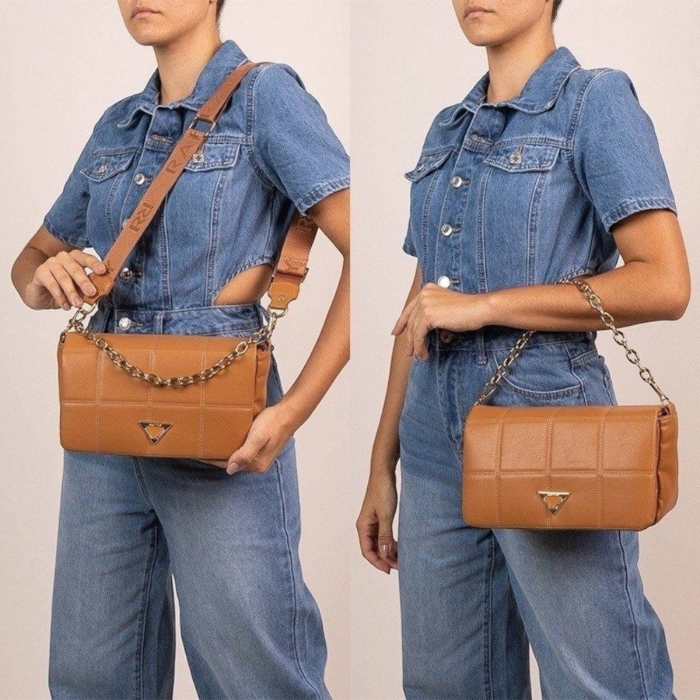 Bolsa Rafitthy Casual Feminina 2824203A Caramelo 2