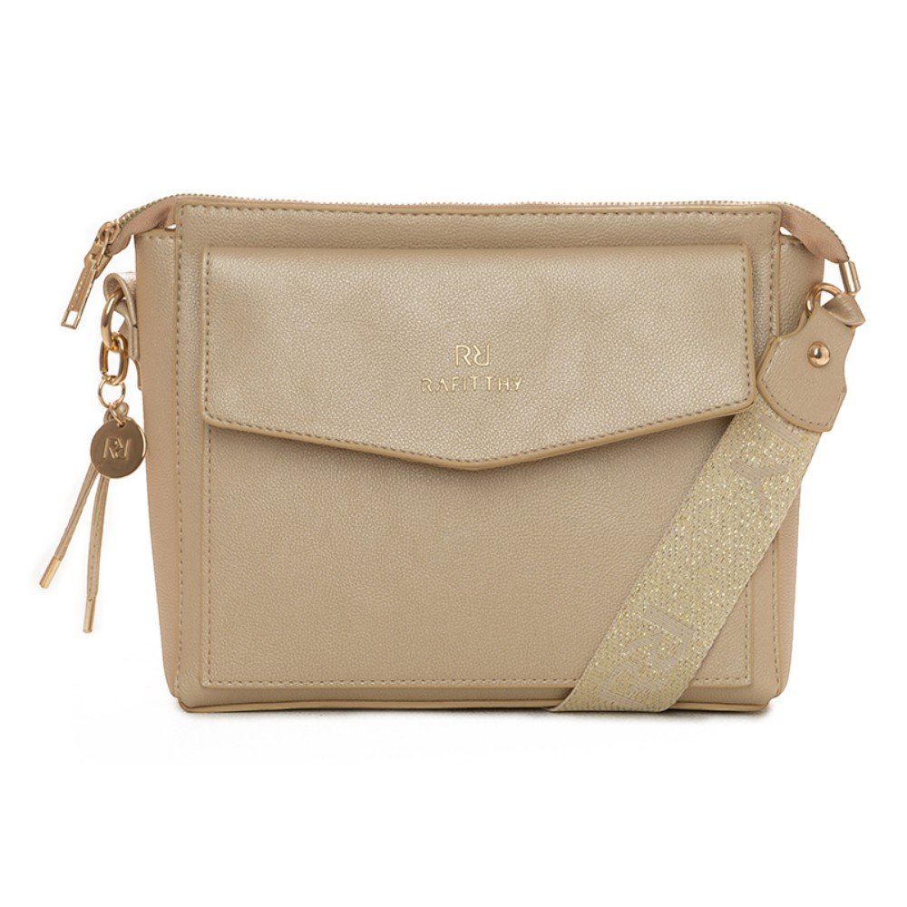 Bolsa Rafitthy Casual Feminina 2815122A Ouro Light 1