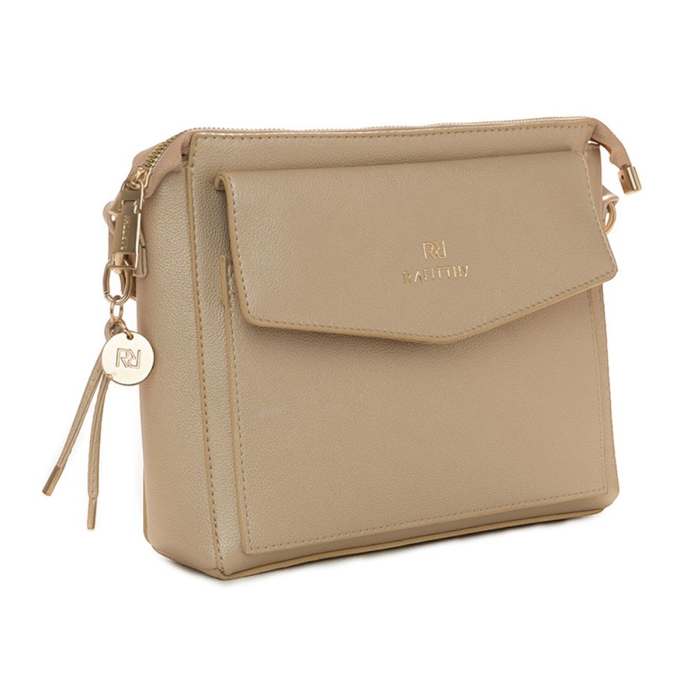 Bolsa Rafitthy Casual Feminina 2815122A Ouro Light 3