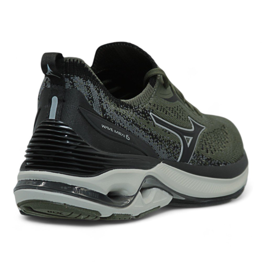 mirai  Tênis Mizuno Wave Mirai 6 Masculino 101081081-02 Verde Militar