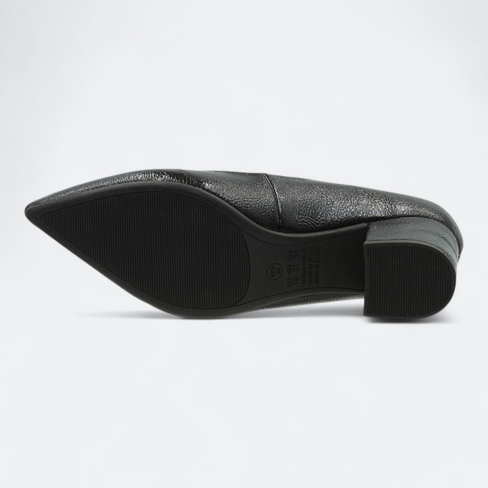 Scarpin Mariotta em Verniz Salto Bloco Feminino 2066201-01 Preto 6
