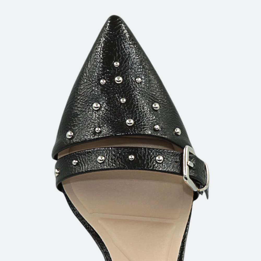 Scarpin Mariotta Slingback Kitten Heels Feminino 1355304-01 Preto 3