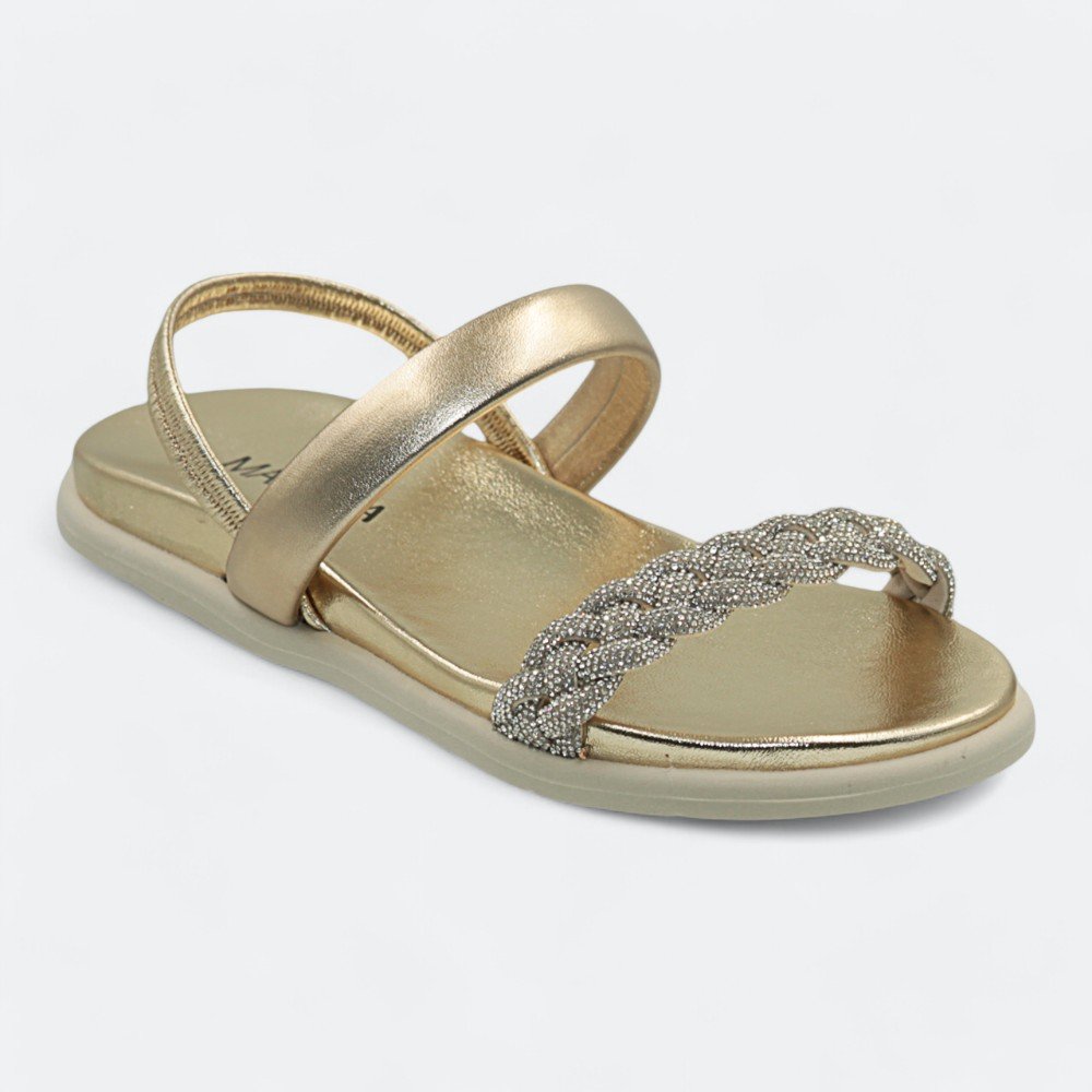 Sandália Mariotta Papete Metalizada Feminina 2067508-01 Ouro 2
